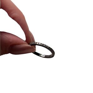 Lisa Freede Gunmetal Diamondique Ring Size 7